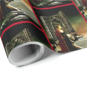 Wolf Fantasy Blonde Sorceress Geschenkpapier (Rolleneckpunkt)