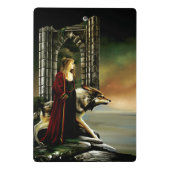 Wolf Fantasy Blonde Sorceress Mini Klemmbrett (Rückseite)