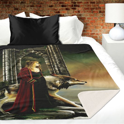 Wolf Fantasy Blonde Sorceress Sherpadecke