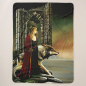 Wolf Fantasy Blonde Sorceress Sherpadecke (Vorderseite)