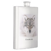 Wolf Farbe Farbe Custom Flask Flachmann (Rechts)