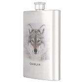 Wolf Farbe Farbe Custom Flask Flachmann (Links)