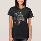 Wolf Farbige Tierdruckkunst Polygon Wolf 1 T-Shirt (Vorderseite)