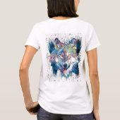 Wolf | Farbiger Wolf Zeichnend | Abstrakte Malerei T-Shirt (Rückseite)