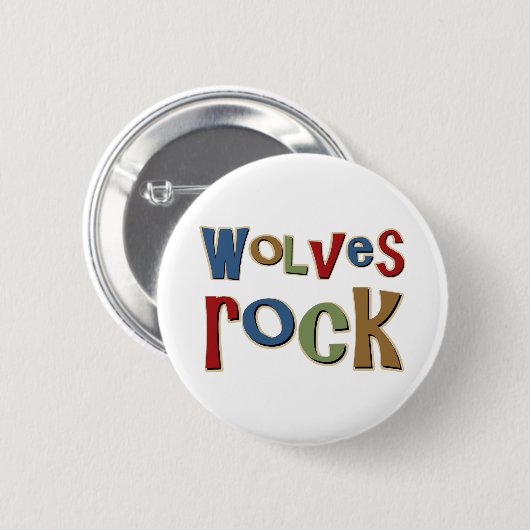 Wolf-Felsen Button (Vorne & Hinten)