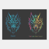 Wolf Fenrier Wrapping Paper Set 3 Geschenkpapier Set (Vorderseite 3)