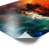 Wolf Feuer und Eis Fotodruck (Ecke)