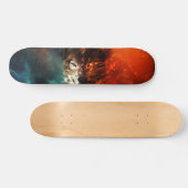 Wolf Feuer und Eis Skateboard (Horizontal)