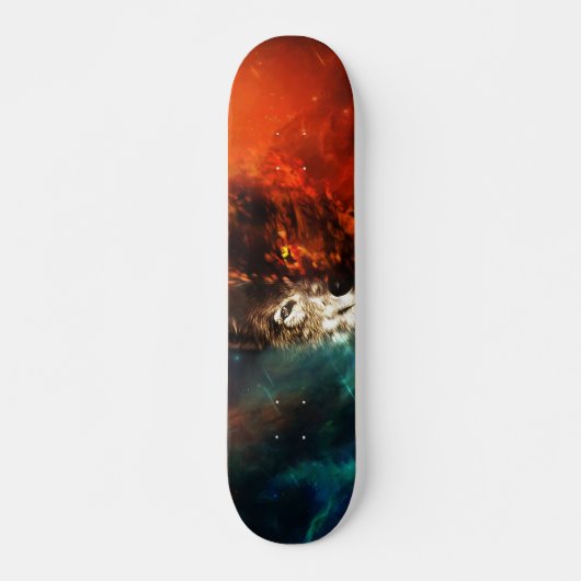 Wolf Feuer und Eis Skateboard (Vorne)