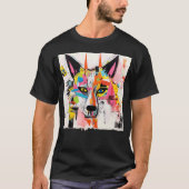 Wolf-Figur trifft auf urbane Graffiti-Style T-Shirt (Vorderseite)