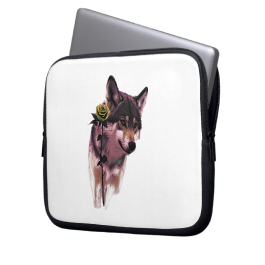 Wolf Five: Laptopschutzhülle (Vorderseite Links)