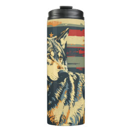 Wolf Flag Thermosbecher
