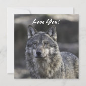 Wolf Flat Grußkarte Karte (Vorderseite)