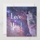 Wolf Flat Grußkarte Karte (Vorderseite)