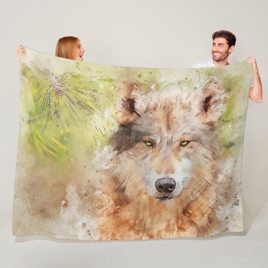 Wolf Fleece Blanket (Beispiel)