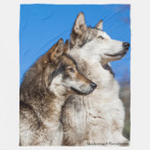 Wolf-Fleece-Decke Fleecedecke (Vorderseite)