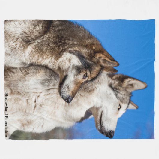 Wolf-Fleece-Decke Fleecedecke (Vorderseite (Horizontal))