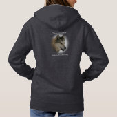 Wolf-Fleece-Pullover-mit Kapuze Sweatshirt (Rückseite)