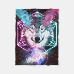 Wolf Fleecedecke