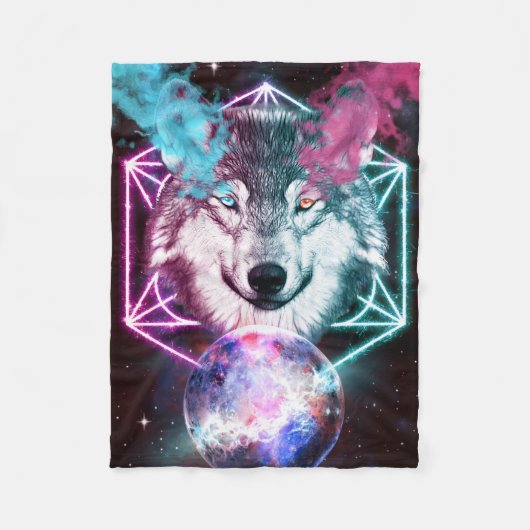 Wolf Fleecedecke (Vorderseite)