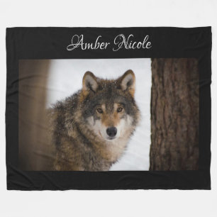 Wolf Fleecedecke