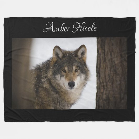Wolf Fleecedecke (Vorderseite (Horizontal))