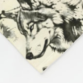 Wolf Fleecedecke (Ecke)