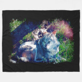 Wolf Fleecedecke (Vorderseite (Horizontal))