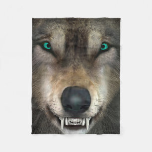 Wolf Fleecedecke