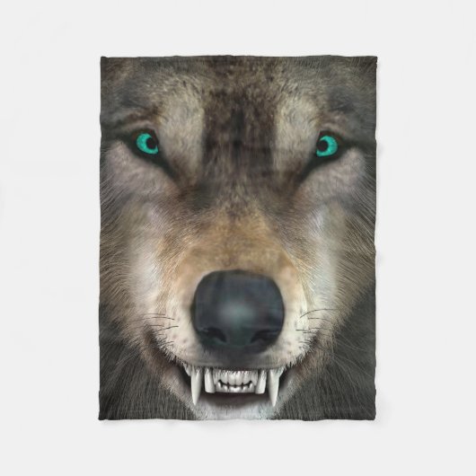 Wolf Fleecedecke (Vorderseite)