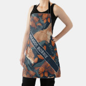 Wolf Floral Personalisiertes Muster Schürze (InSitu)