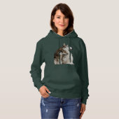 Wolf Forest Green Hoodie (Vorne ganz)