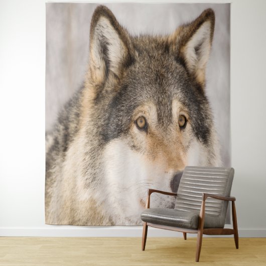 Wolf-Foto-süße Tier Wandteppich (Beispiel)