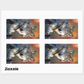 Wolf Fotograf Rechteckiger Aufkleber (Blatt)