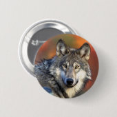 Wolf-Fotografie Button (Vorne & Hinten)
