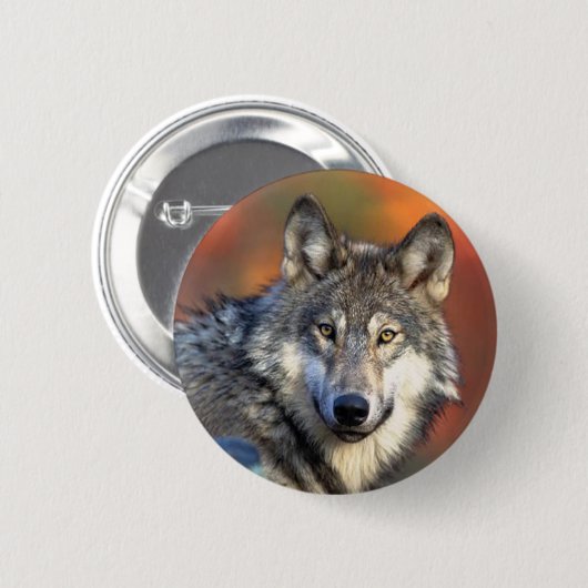 Wolf-Fotografie Button (Vorne & Hinten)