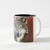 Wolf-Fotografie Zweifarbige Tasse (VorderseiteRechts)