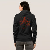 Wolf Frauen Hoodie (Schwarz voll)