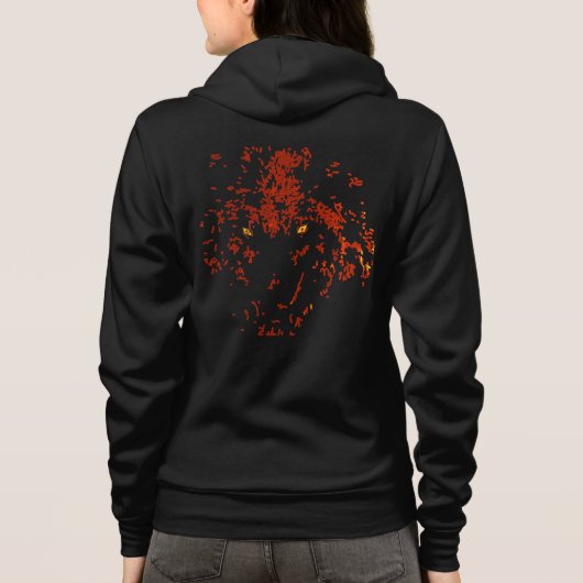 Wolf Frauen Hoodie (Rückseite)