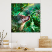 WOLF FREI ZU LEBEN POSTER (Küche)