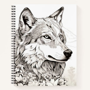 Wolf Friedlich Nature Prairie Sketch Zeichnend Sti Notizblock