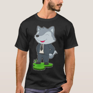 Wolf Friseur Krawatte Hochzeit T-Shirt