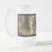 Wolf Frosted Glass Mug style 1 Mattglas Bierglas (Links)
