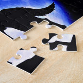 Wolf Fullmoon & Blue Night - Wilde Tiere Art Puzzle (Seite)