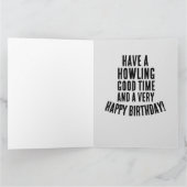 WOLF FUNNY VINTAGER GEBURTSTAGSAUFENTHALT KARTE (Innenseite)
