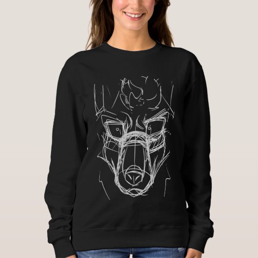 Wolf Für Männer Wolf Wolf Frauen Wolf Mond 1 Sweatshirt (Vorderseite)