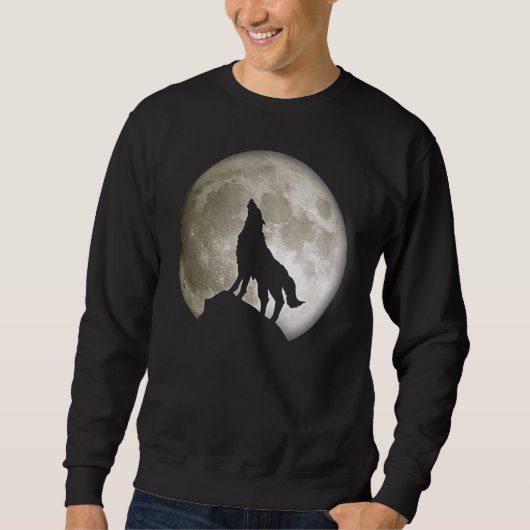 Wolf für Männer Wolf Wolf Women Wolf Moon Sweatshirt (Vorderseite)
