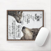 Wolf für meinen Sohn Vergiss nie die Liebe, dein V Mousepad (Mit Mouse)