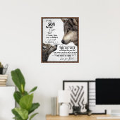 Wolf für meinen Sohn Vergiss nie die Liebe, dein V Poster (Heimbüro)
