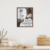 Wolf für meinen Sohn Vergiss nie die Liebe, dein V Poster (Küche)